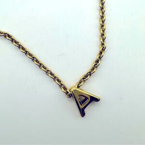 Kate Spade Necklace Initial A Monogram Chain Saturday Designer Gold tone Casual